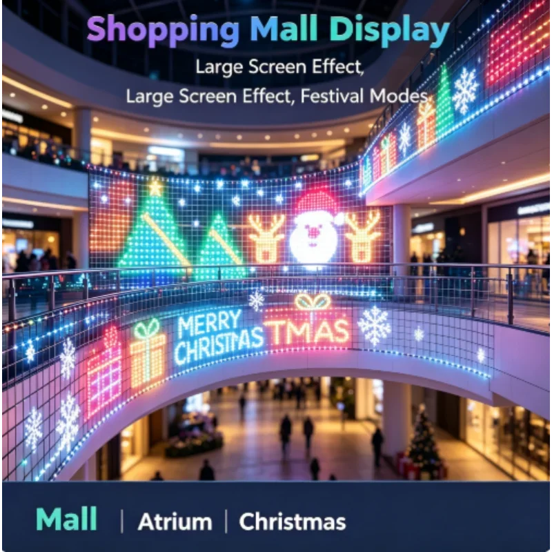 Lampu Jaring LED RGBIC untuk L - Lighting Christmas Decor ulasan dan harga