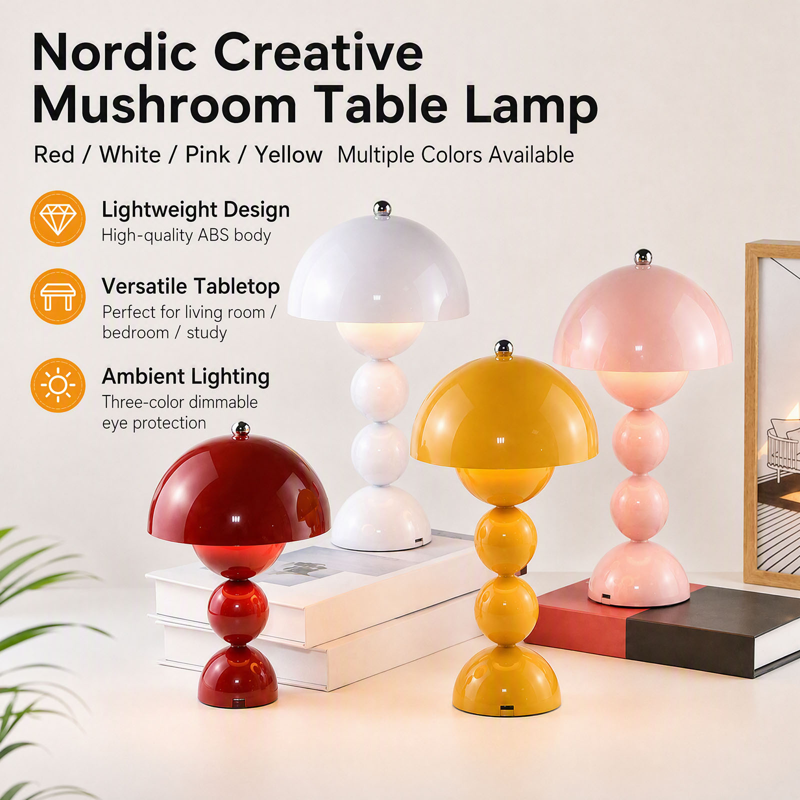 Lampu Meja Bentuk Bunga Jamur, - Lighting Decor Bedroom ulasan dan harga