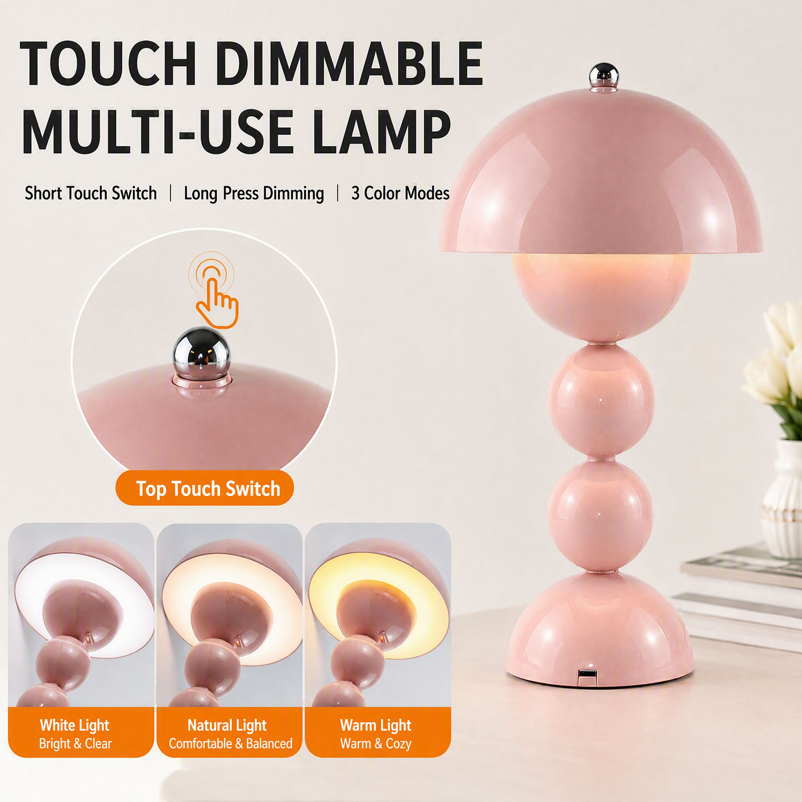 Lampu Meja LED Bentuk Jamur US - Lighting Decor Bedroom ulasan dan harga